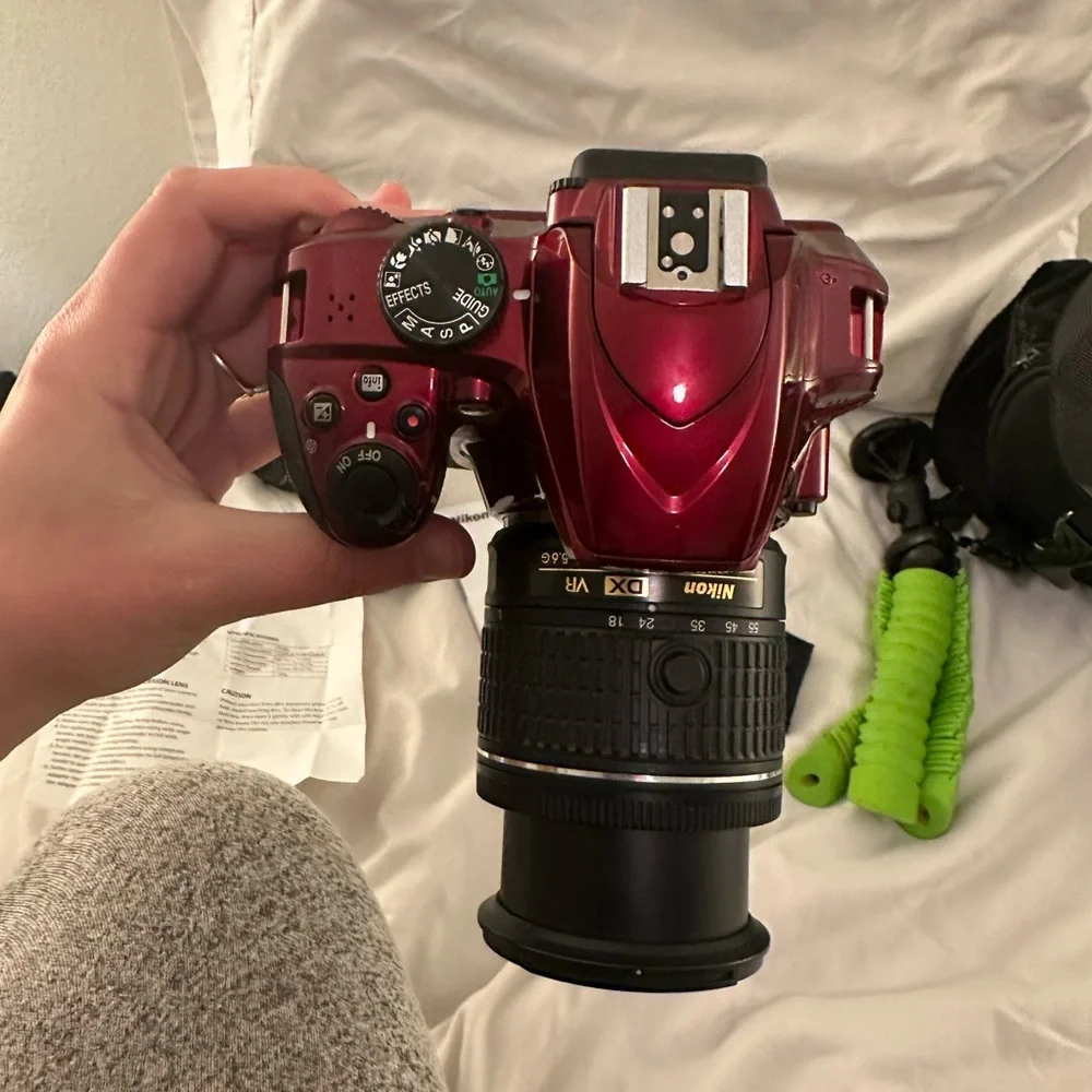 Hardly used Nikon d3400,no issues/damage at all. Great deal, & great 1st camera
